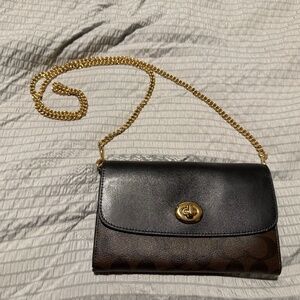 Coach purse with chain strap